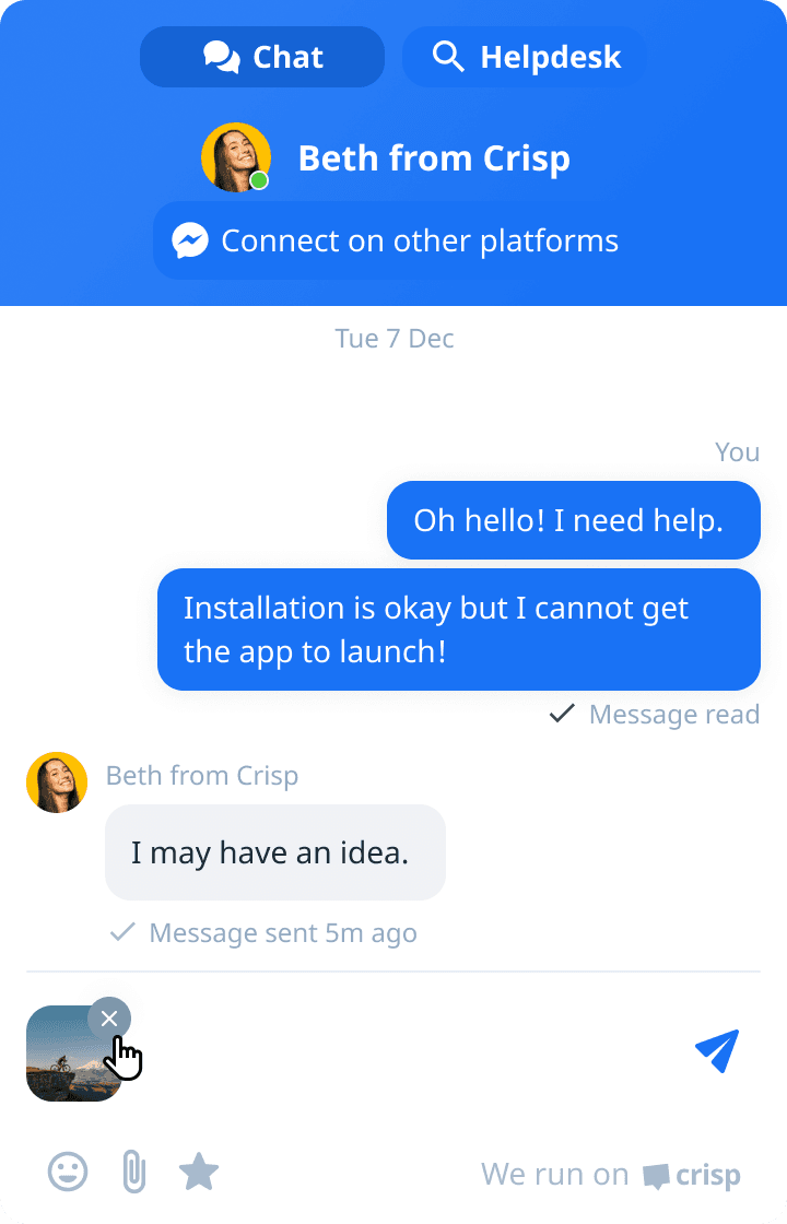 Bybelt website chat widget