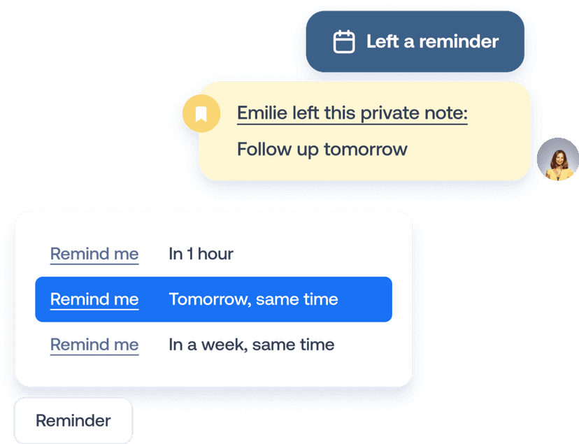 Reminders & follow-ups